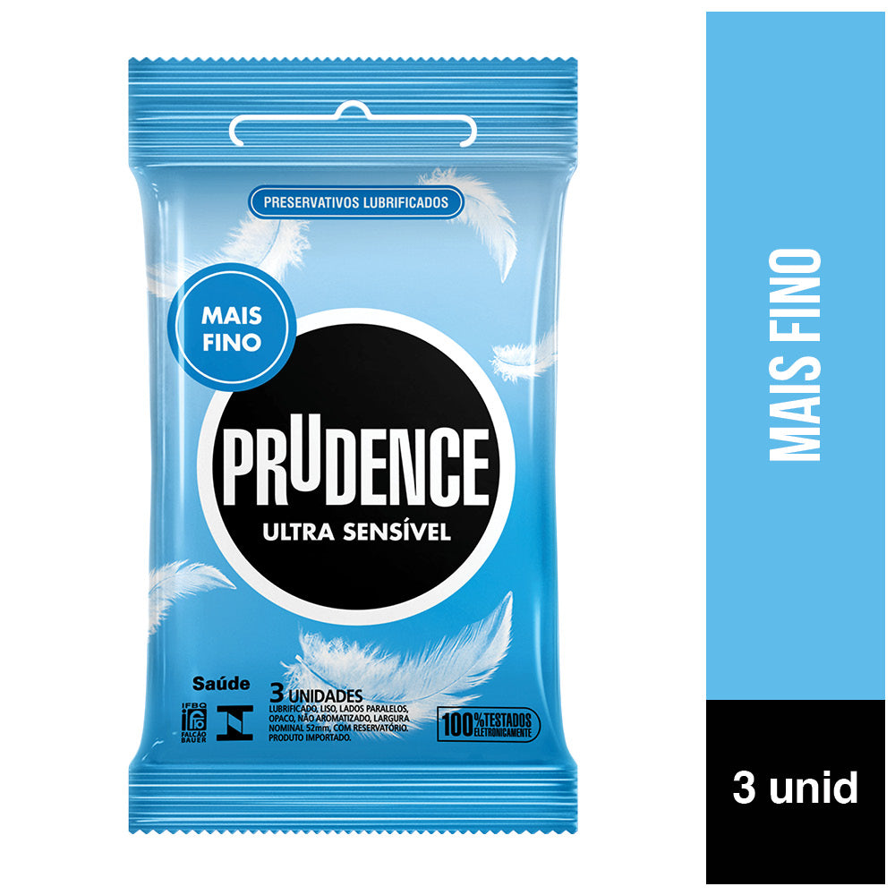 Preservativo Prudence Ultra Sensível com 3 unidades