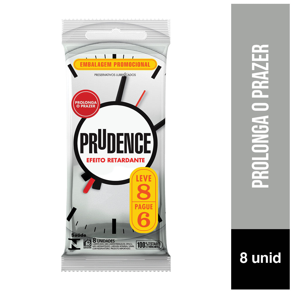 Preservativo Prudence Efeito Retardante Leve 8 Pague 6