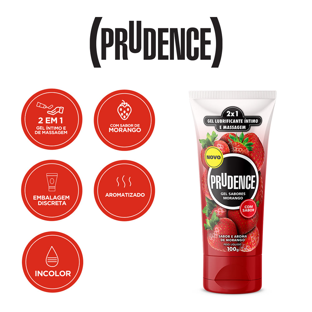 Gel Prudence Sabores Morango 100g