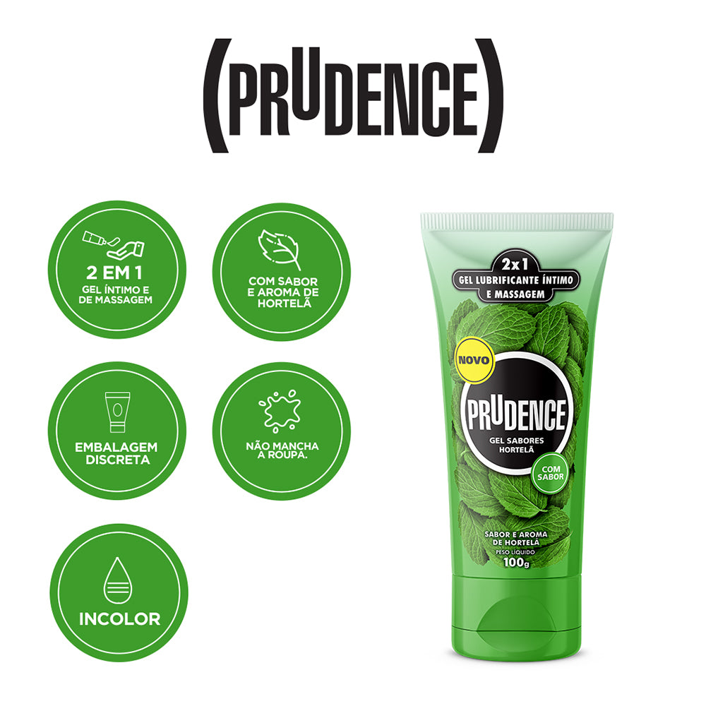 Gel Prudence Sabores Hortelã 100g