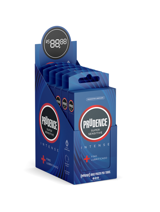 Display Preservativo Prudence Super Sensitive (Intense) com 6 x 6 unidades