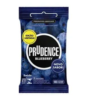 Display Preservativo Prudence Blueberry com 12 x 3 unidades