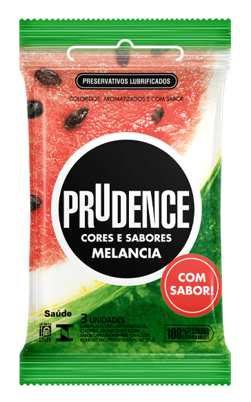 Display Preservativo Prudence Melancia com 3 Unidades x 12