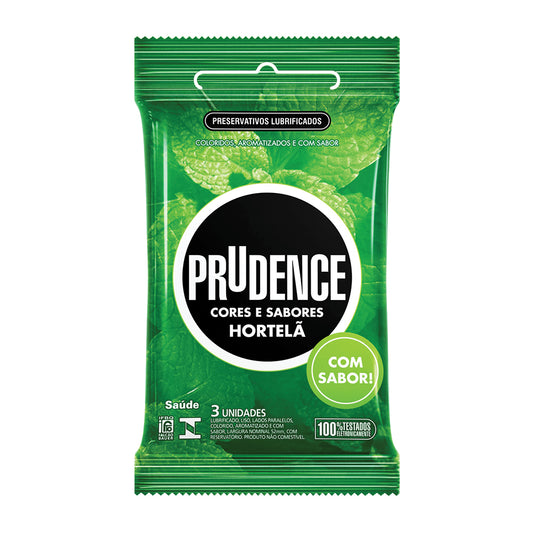 Preservativo Prudence Hortelã com 3 unidades