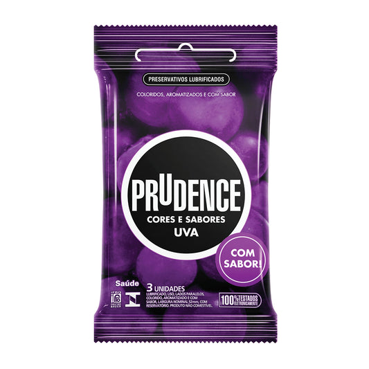 Preservativo Prudence Uva com 3 unidades