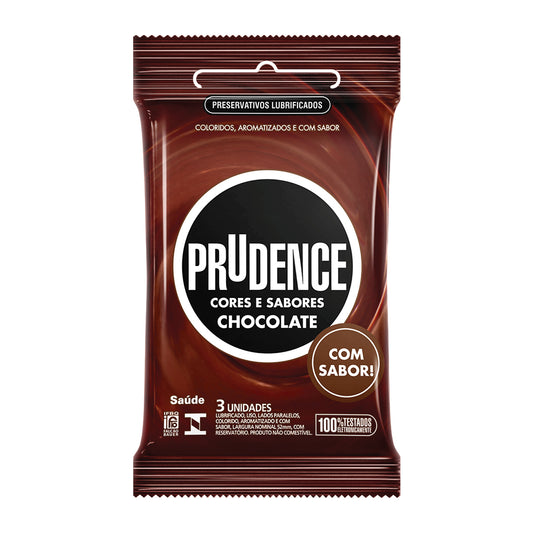 Preservativo Prudence Chocolate com 3 unidades