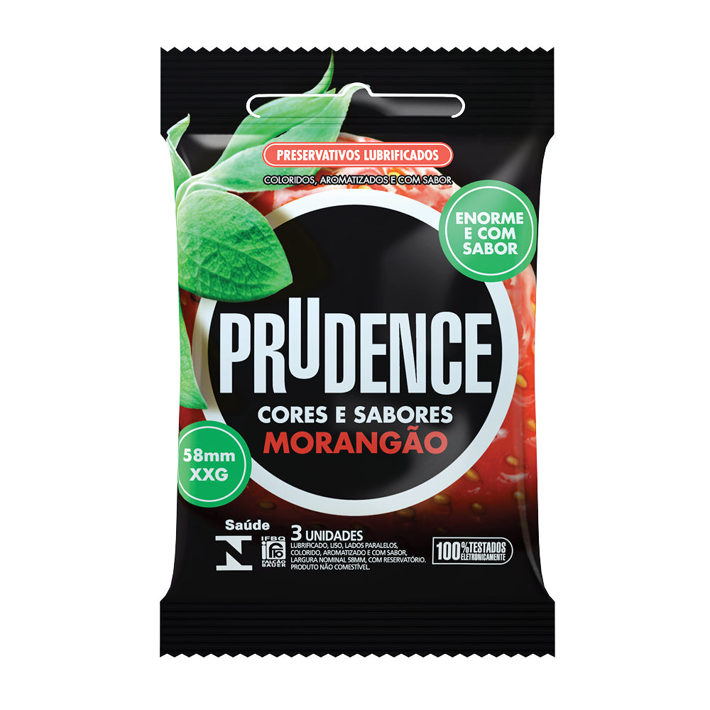 Preservativo Prudence Morangão com 3 unidades