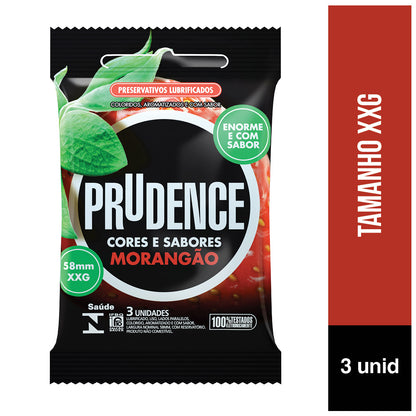 Preservativo Prudence Morangão com 3 unidades