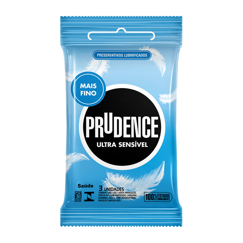 Tsame Prudence Preservativo Prudence Ultra Sensível com 3 unidades – DKT Brasil