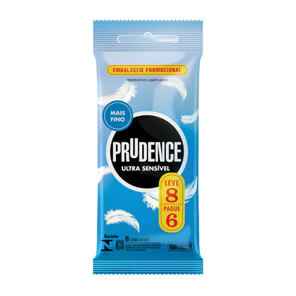 Preservativo Prudence Ultra Sensível com 8 unidades