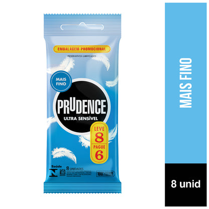 Preservativo Prudence Ultra Sensível com 8 unidades