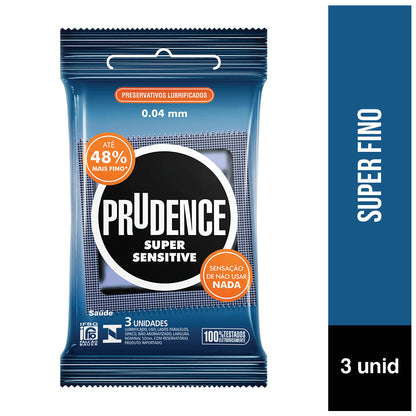 Preservativo Prudence Super Sensitive com 3 unidades