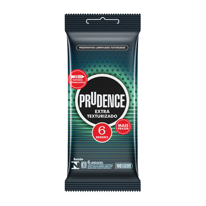 Preservativo Prudence Extra Texturizado com 6 unidades