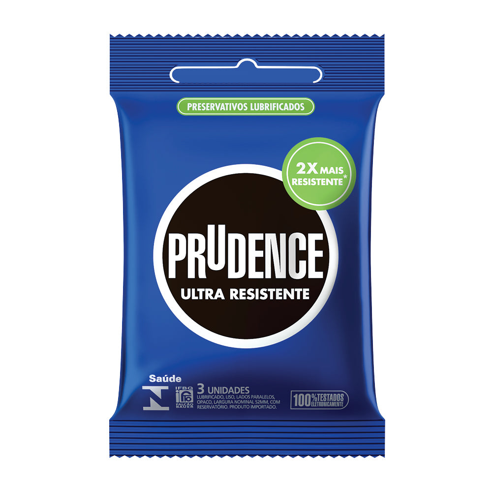 Preservativo Prudence Ultra Resistente com 3 unidades