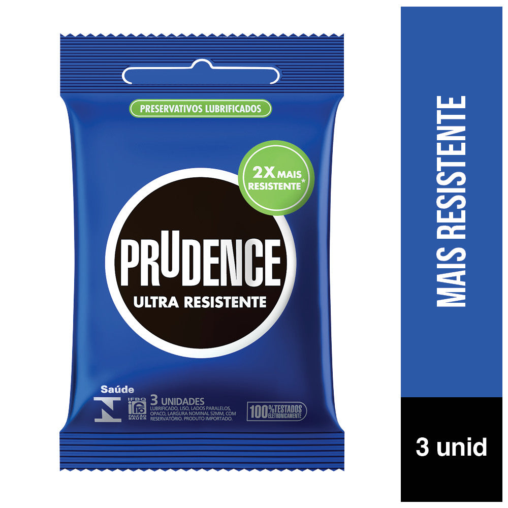 Preservativo Prudence Ultra Resistente com 3 unidades