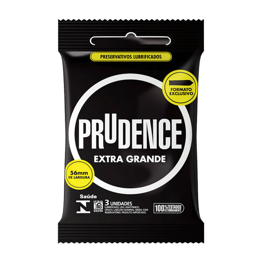 Preservativo Prudence Extra Grande com 3 unidades