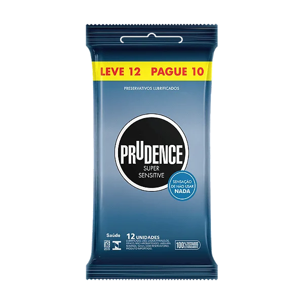 Preservativo Prudence Super Sensitive Leve 12 Pague 10 unidades